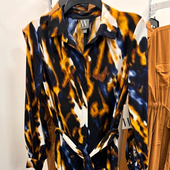 Worthington Satin Top 🧡💙 - Picture 2 of 8